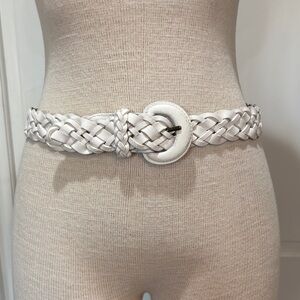 Genuine leather Turkish Collection sz M white braided belt